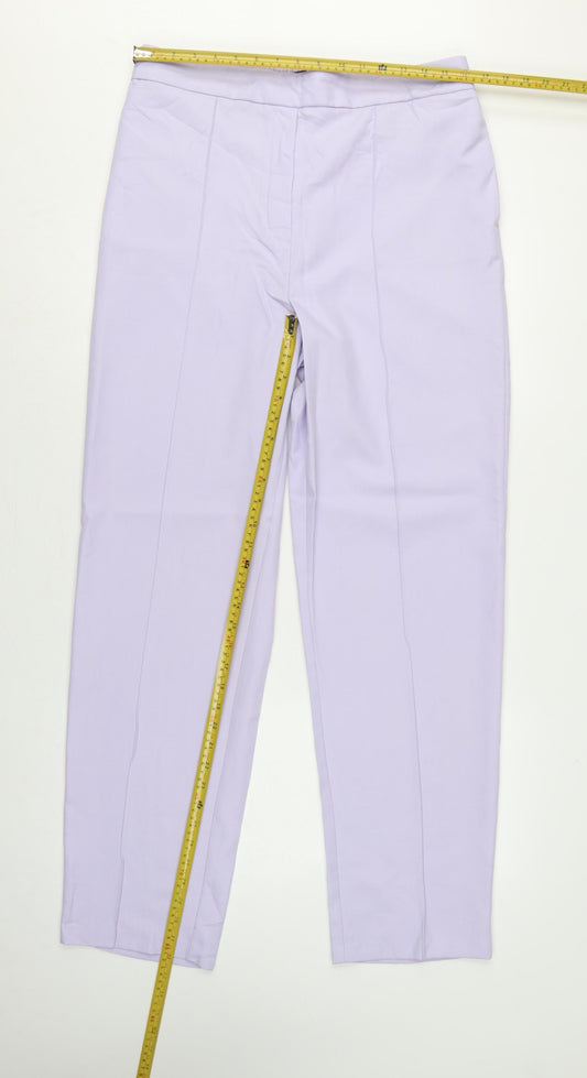 Marks and Spencer Women Purple UK 16 Long Straight Dress Trousers