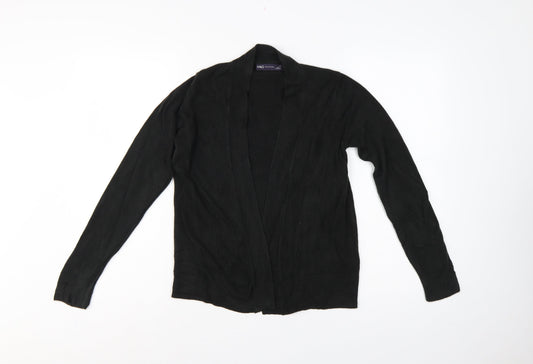 Marks and Spencer Women Black XS Open Knit Long Sleeve Cardigan