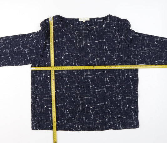 Betty & Co Women Blue UK 12 Geometric Kimono Sleeve 3/4 Blouse