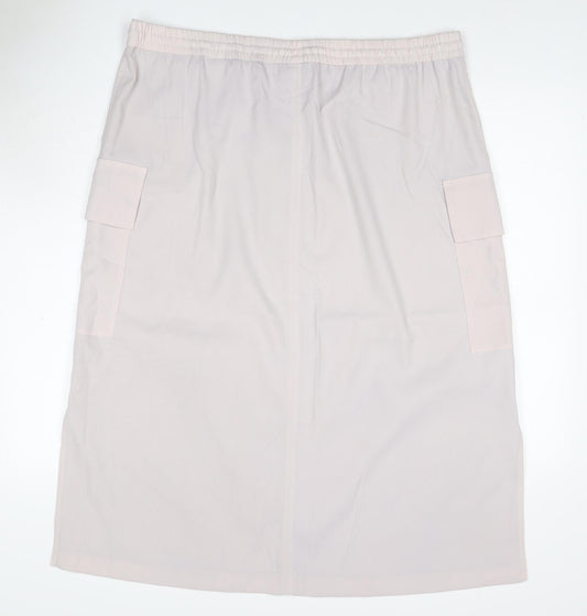 M&S Collection Women Beige Size 20 Long Cargo Drawstring Skirt