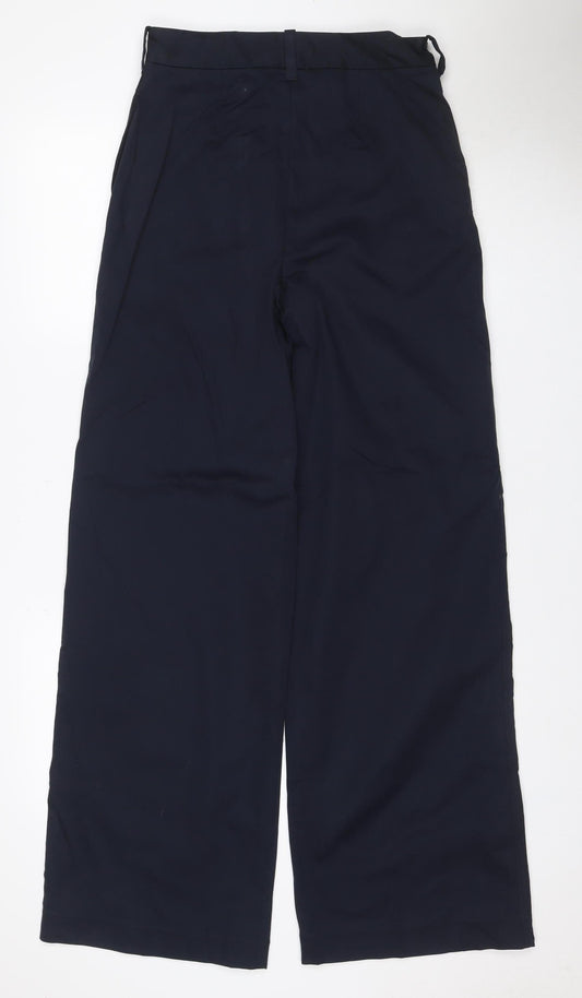 Marks and Spencer Women's Navy Size 8 Wide-Leg Dress Trousers