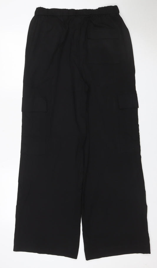 Marks & Spencer Women’s Black UK 12 Cargo Wide-Leg Trousers