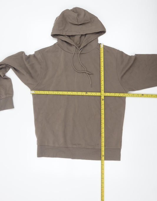 Jack & Jones Men’s Brown S Pullover Hoodie Logo Graphic Fleece