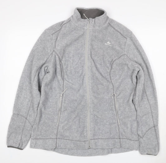 Quechua Women’s Grey 2XL Fleece Full Zip Outdoor Jacket