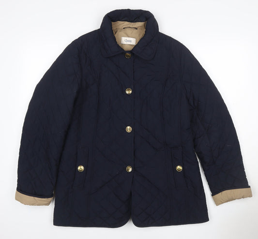 M&S Women’s Navy UK 14 Quilted Mid-Length Padded Coat Classic