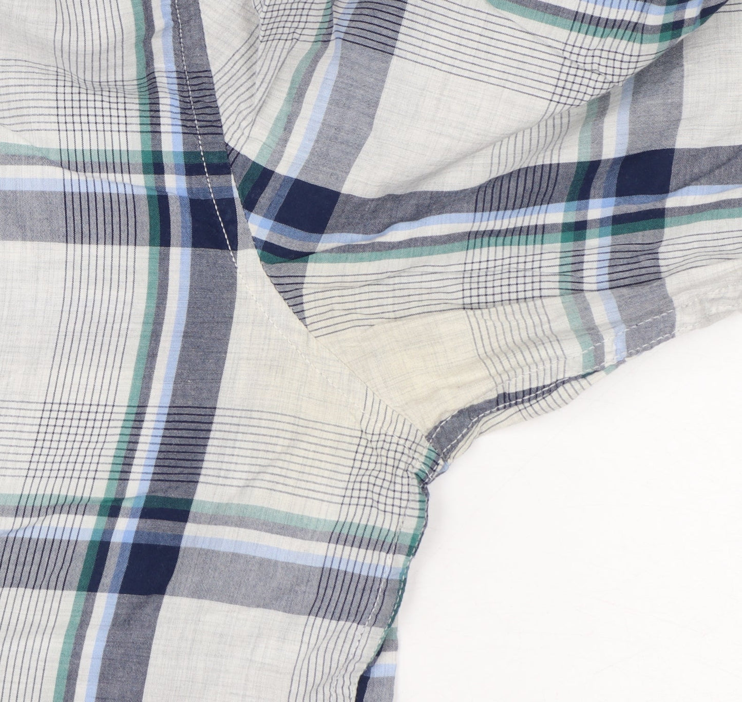 Banana Republic Men’s M Blue Green Plaid Slim Fit Cotton Shirt