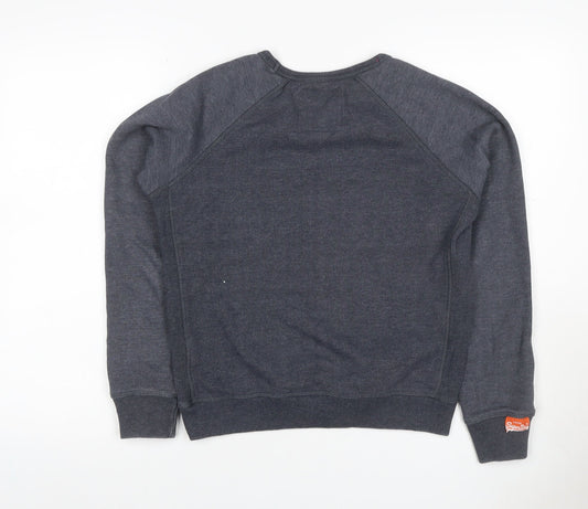 Superdry Women’s Grey S Vintage Orange Label Logo Sweatshirt