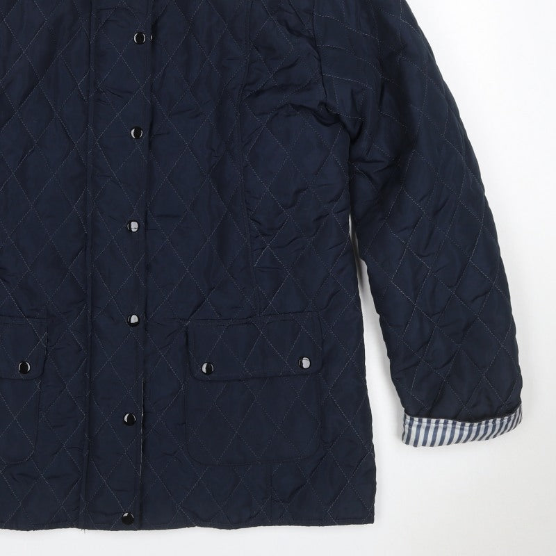 Urban Diva Women’s Blue Size 20 Quilted Mid-Length Coat