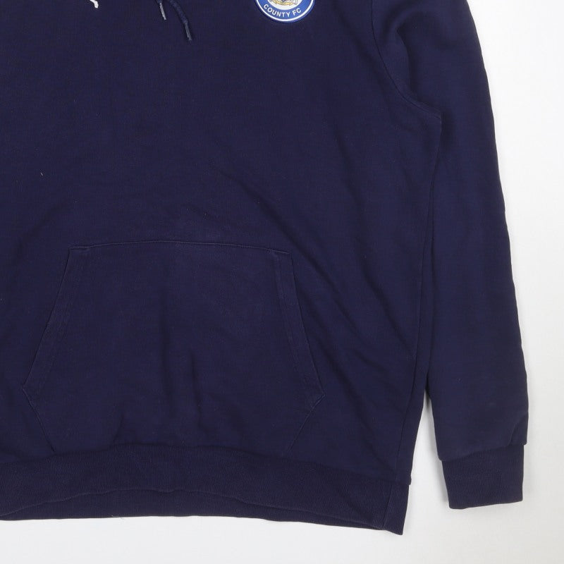 Puma Men’s Blue L Stockport County FC Pullover Hoodie Football