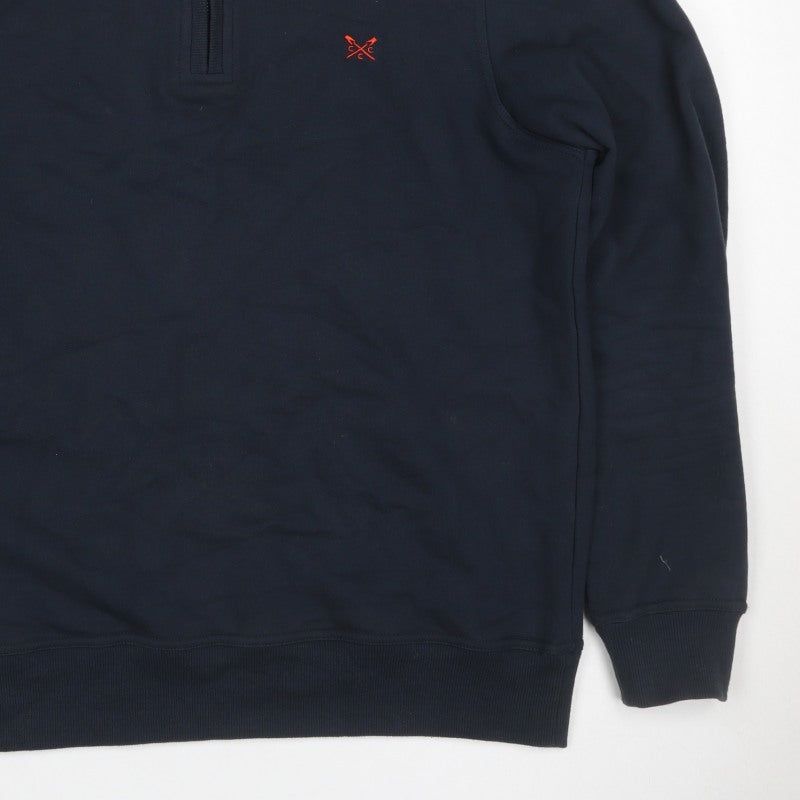Crew Clothing Company Men’s Blue M 1/4 Zip High Neck Sweatshirt