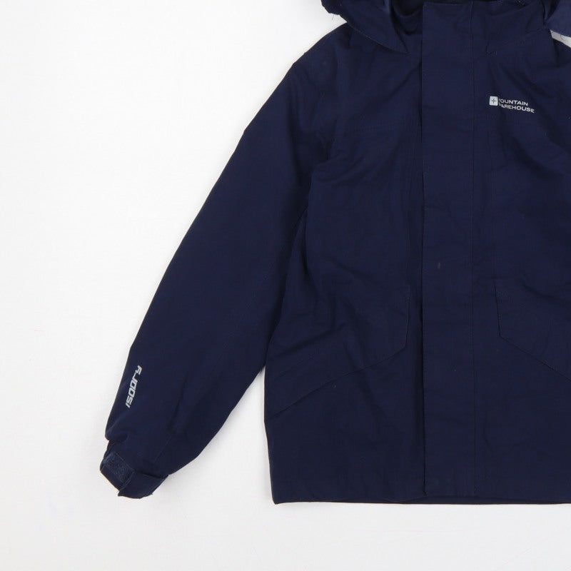 Mountain Warehouse Boys Blue 7-8 Years Waterproof Hooded Parka Jacket