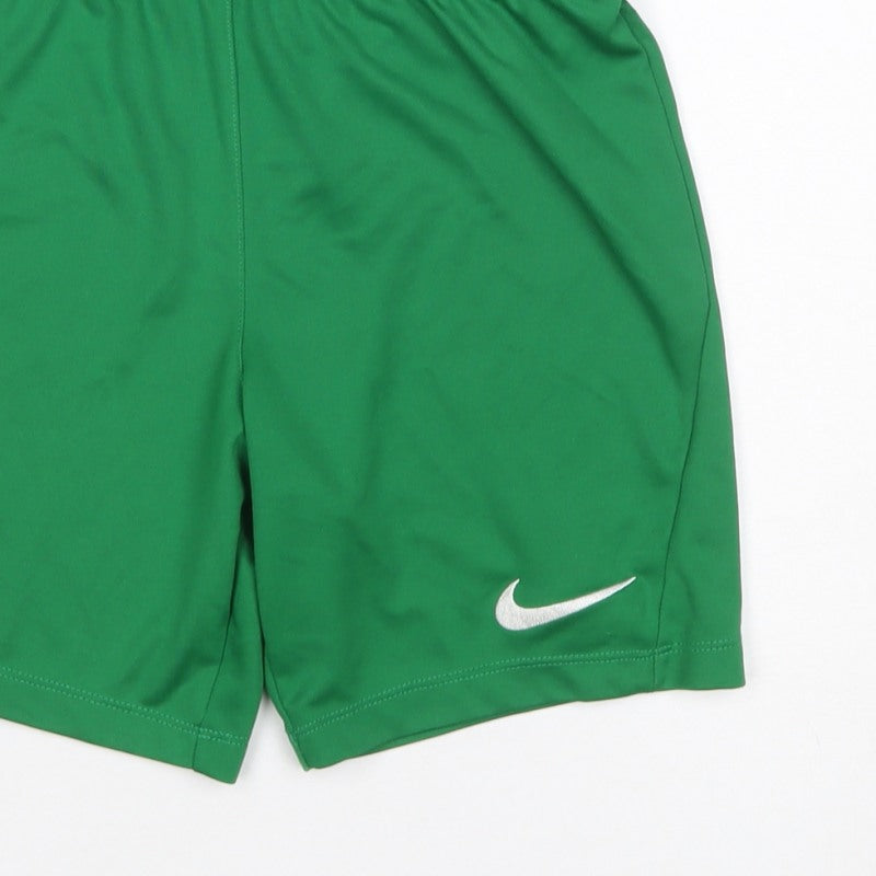 Nike Boys Green S 8-9 Years Dri-FIT Athletic Football Shorts