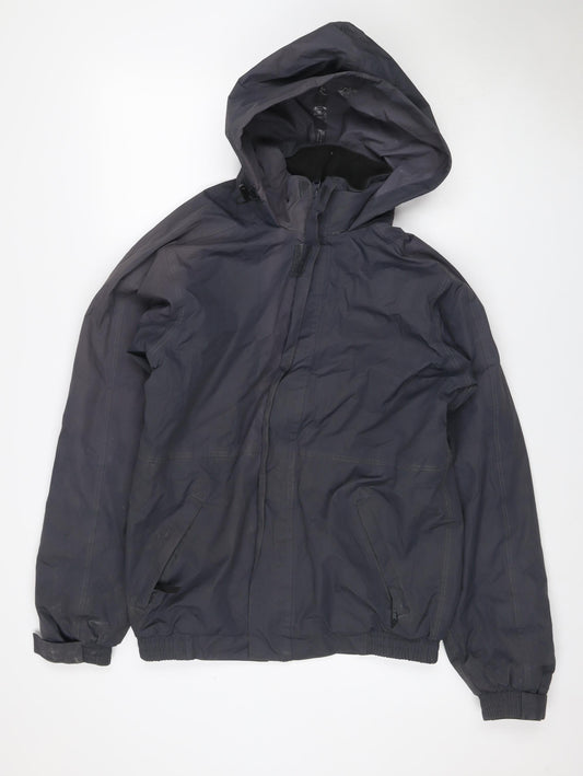 Back view of Regatta Professional Men’s Blue Hooded Waterproof Jacket UK 38