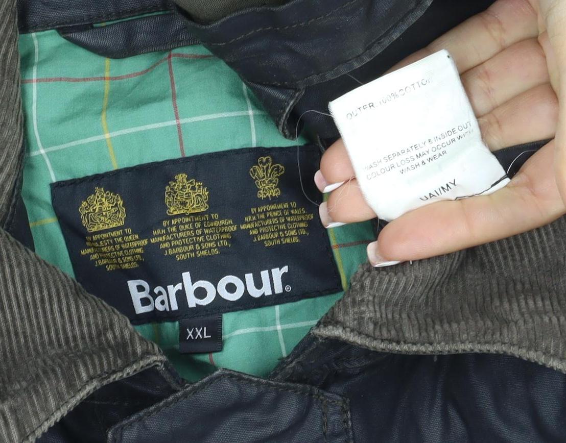 Barbour Men's Black XXL Waxed Cotton Basic Field Jacket