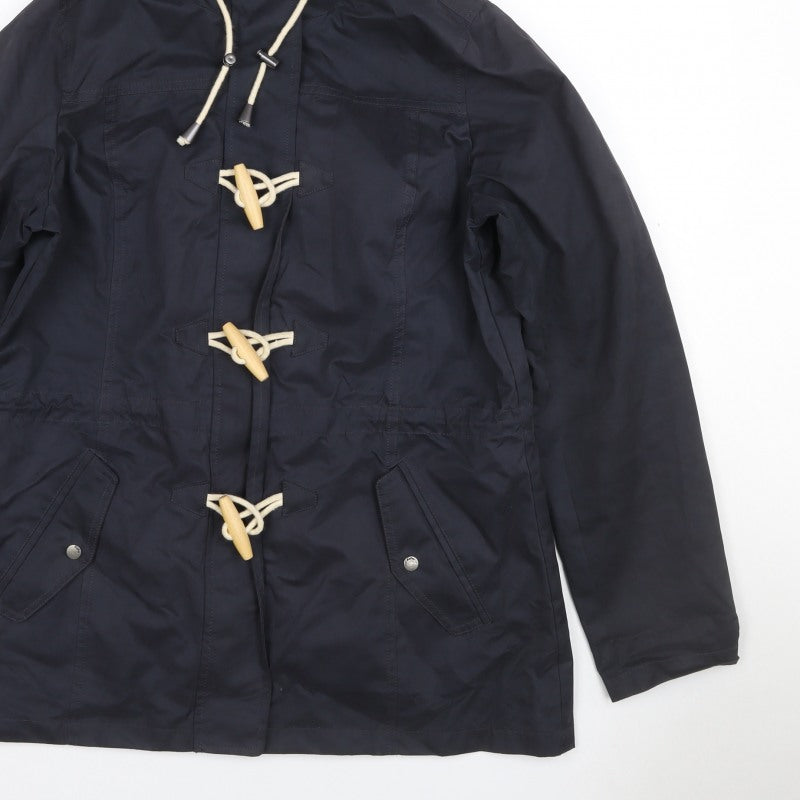 Fat Face Women’s Navy Blue UK 12 Hooded Parka Toggle Coat