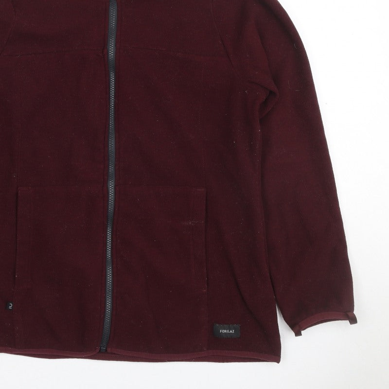 Forclaz Women’s Burgundy UK 10 Fleece Full Zip Jacket Pockets