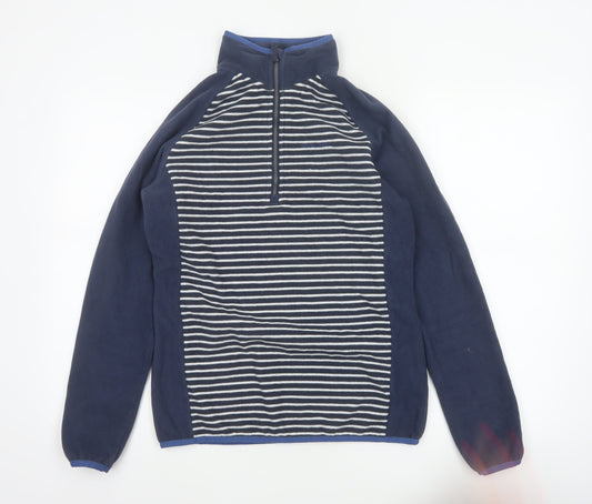Craghoppers Women’s Blue Stripe UK 10 Half Zip Fleece Sweatshirt