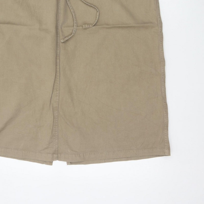 Bonmarché Women Beige UK 20 Long Cargo Skirt Drawstring Pockets