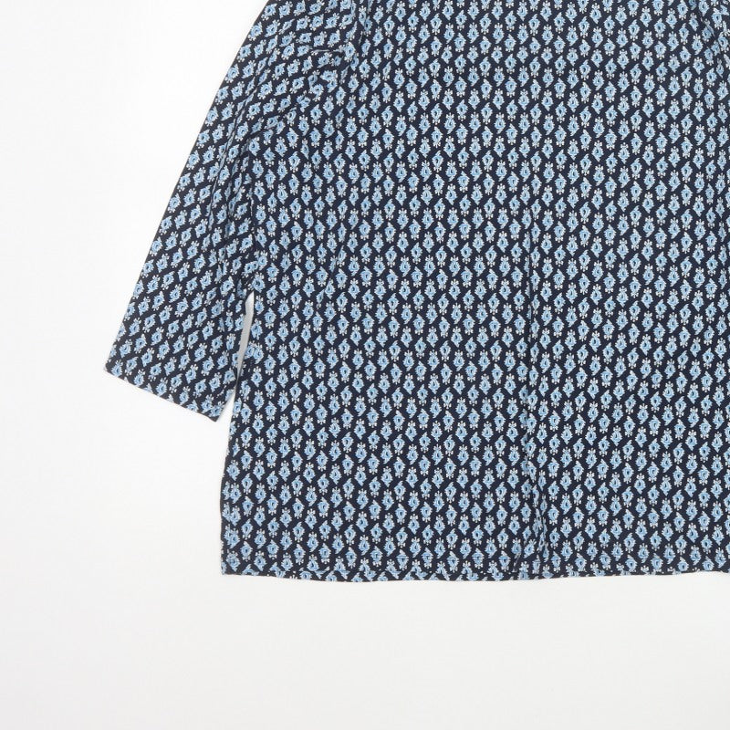Marks & Spencer Women Blue Paisley 3/4 Sleeve Blouse UK 20
