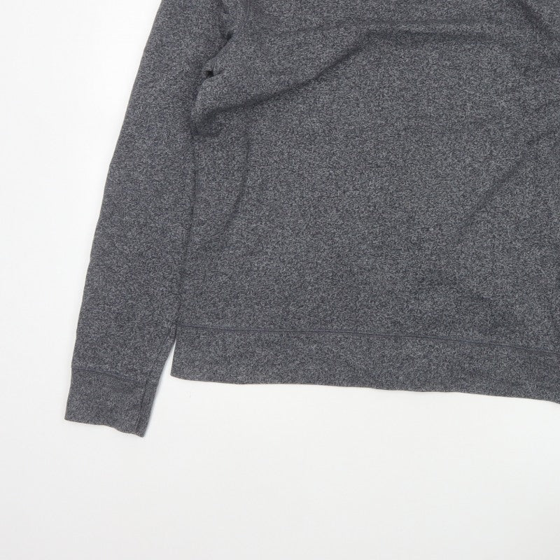 Burton Menswear Men Grey M Striped Panel Crew Neck Pullover Sweatshirt