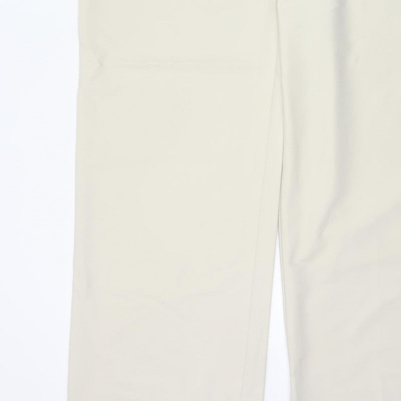 Zara Women Ivory XL High Rise Wide Leg Tailored Trousers