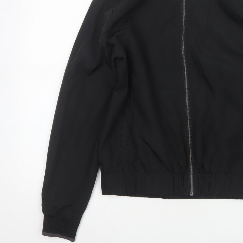 Topman Men's Black XS Bomber Jacket Full Zip Lined
