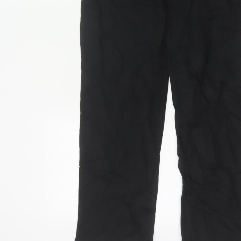 M&S Women’s Black Size 10 Long Straight Stretch Trousers