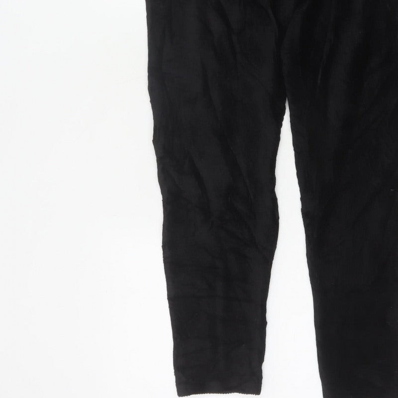 Marks and Spencer Women Black UK 16 Short Cotton Blend Leggings