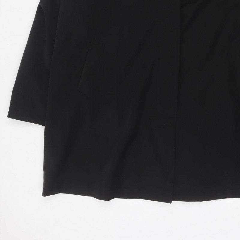 Bhs Women’s Black Size 20 Hooded Mid-Length Overcoat