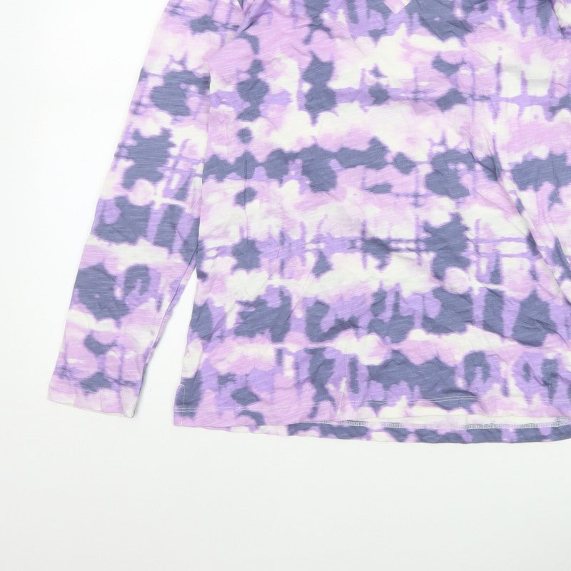 Marks and Spencer Women Purple Size 8 Wrap V-Neck Jersey Blouse