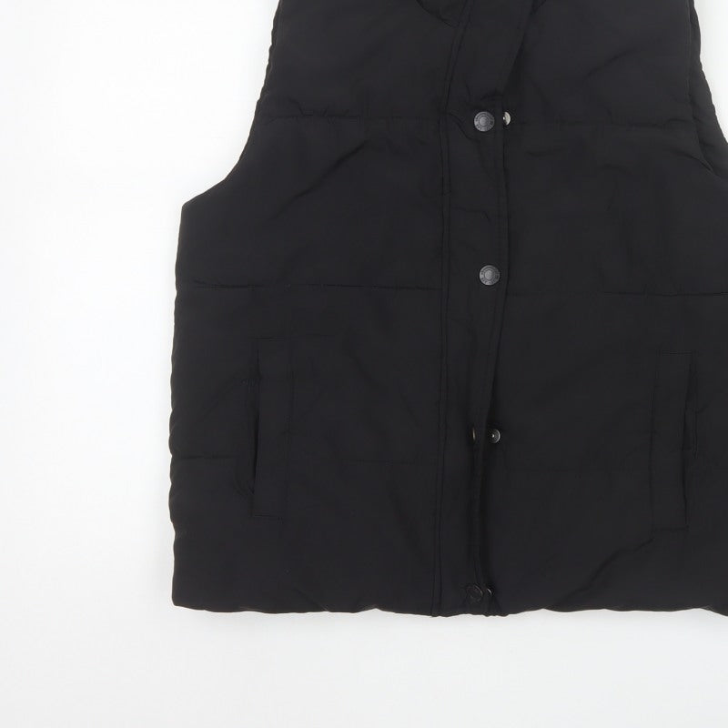 Abercrombie Kids Girls Black 15-16 Padded Puffer Waistcoat Vest