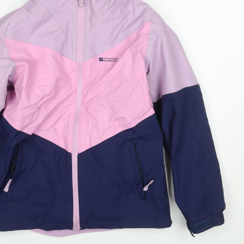 Mountain Warehouse Girls Pink Purple 9-10 Years Hooded Ski Jacket