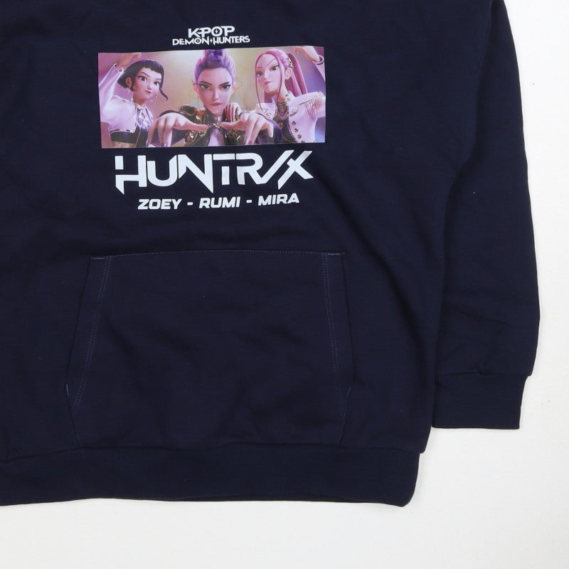 M&S Girls Blue 11-12 Years KPop Demon Hunters HUNTR/X Pullover Hoodie