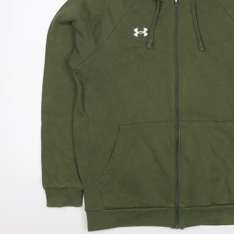 Under Armour Men’s Green M Full Zip Hooded Fleece Sports Hoodie
