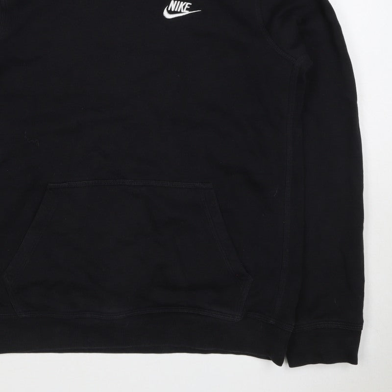 Nike Boys Black XL Pullover Hoodie Logo Fleece Kangaroo Pocket