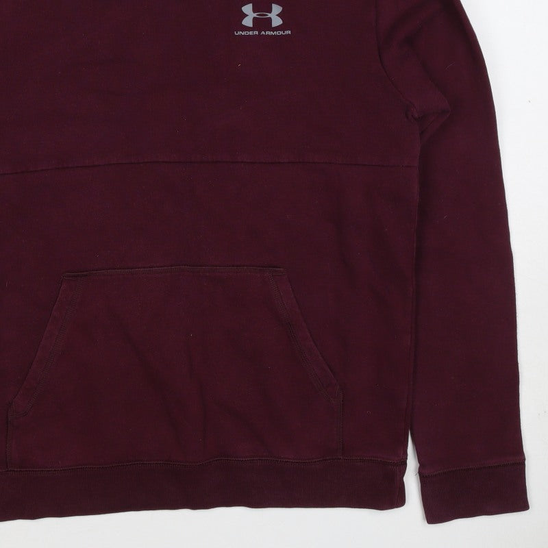 Under Armour Boys Purple XL ColdGear Logo Pullover Hoodie