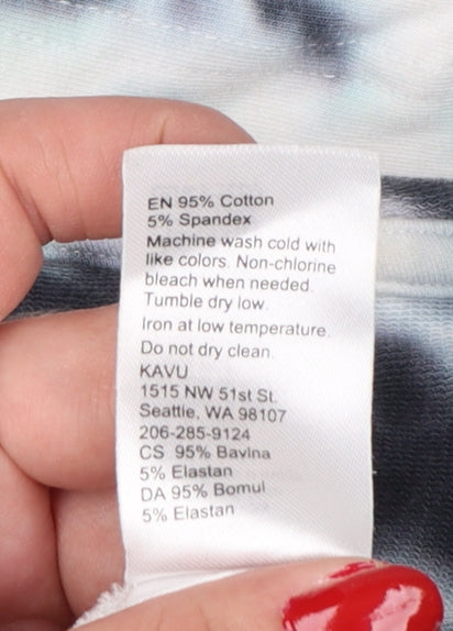 KAVU Men’s Multicoloured XL Tie Dye Pullover Hoodie Logo Pocket