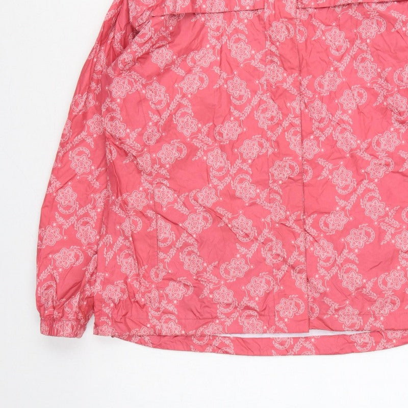 Gelert Women’s Pink UK 12 Floral Hooded Waterproof Rain Jacket