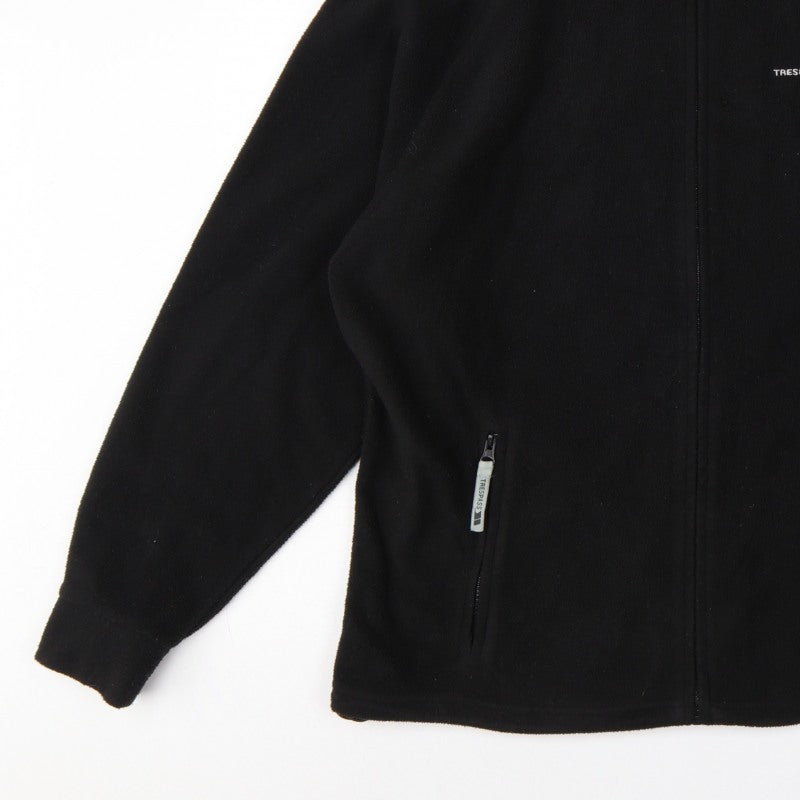 Trespass Men’s Black L Fleece Full Zip Outdoor Jacket Stand-Up Collar