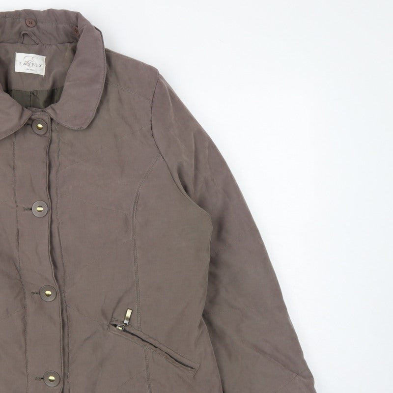 Eastex Women’s Brown UK 14 Padded Collared Button Jacket