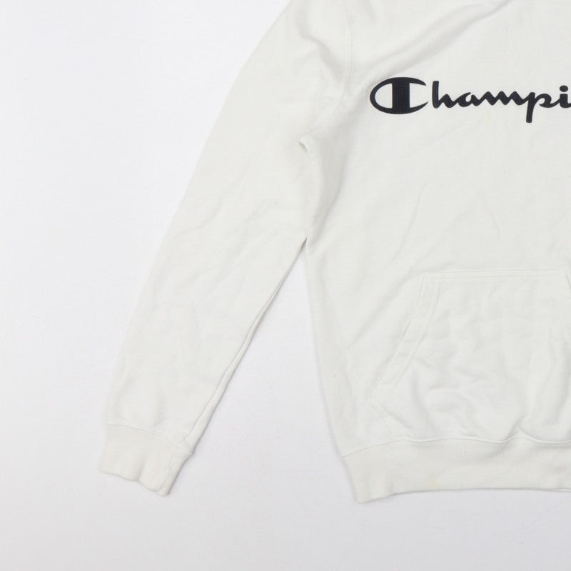 Champion Men’s Ivory XS Pullover Logo Hoodie Hooded Fleece