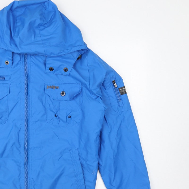 Jack & Jones Men’s Blue M Hooded Full Zip Utility Jacket