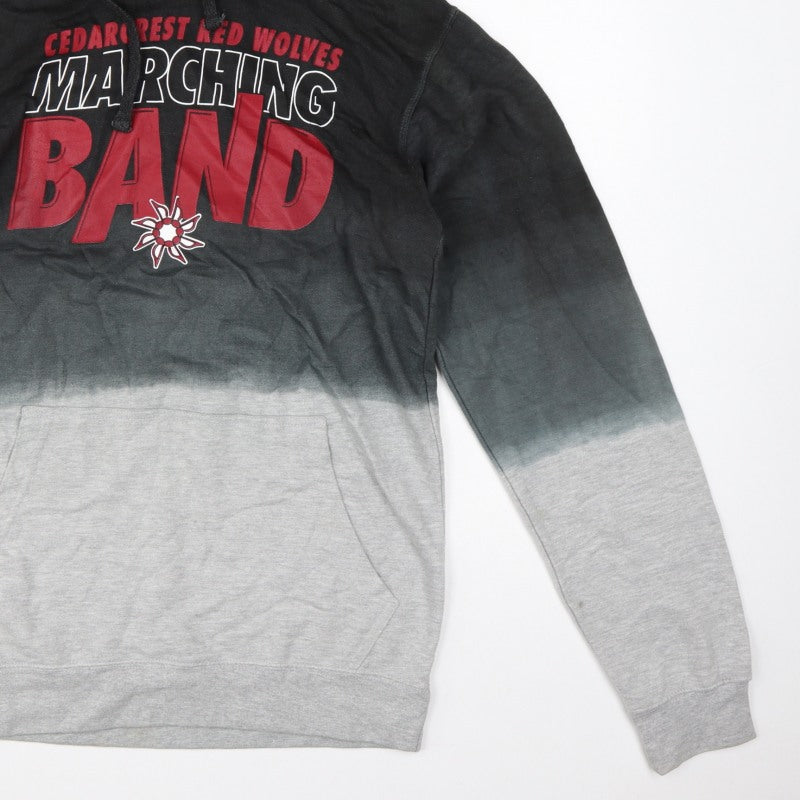 Additional view of Fan Cloth Men Black Grey L Pullover Hoodie Cedar Crest Marching Band