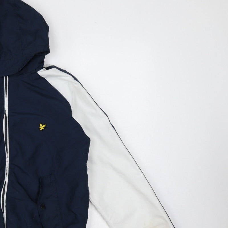Lyle & Scott Boys Blue White Hooded Windbreaker Jacket 14-15 Years