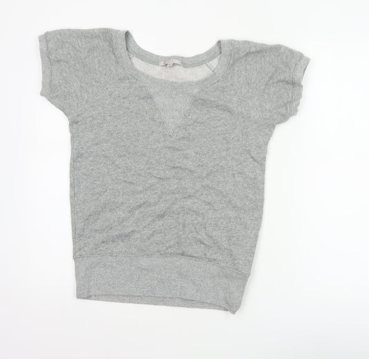 Gap Women Grey XS Basic Short Sleeve Cotton Jersey T-Shirt