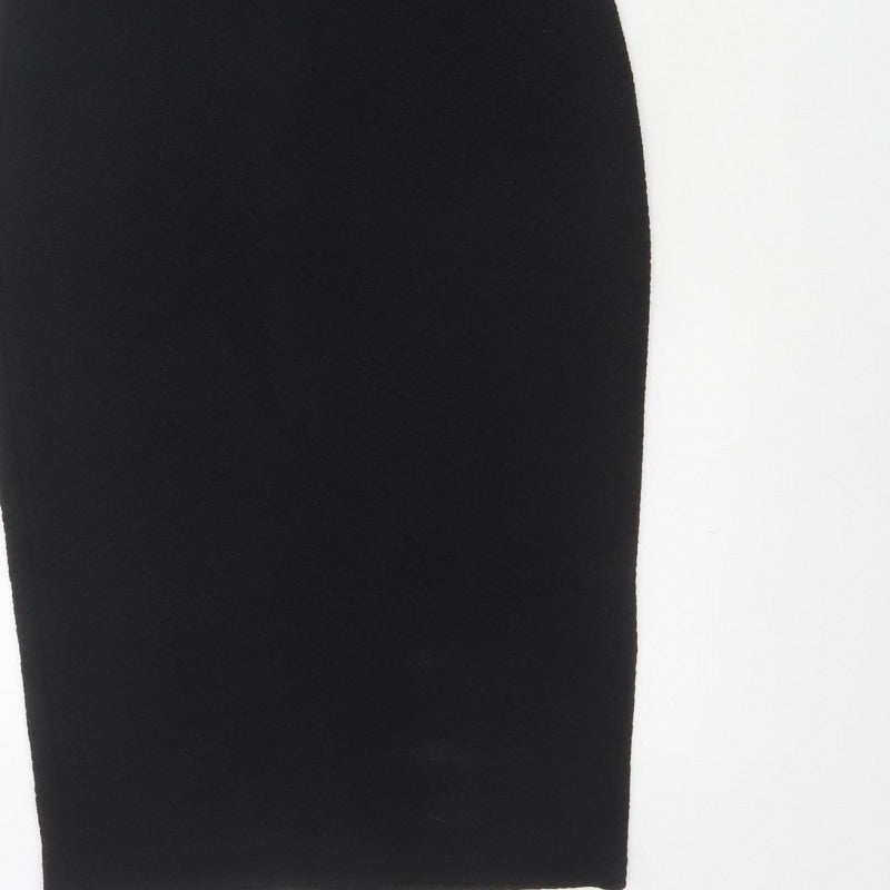 River Island Women Black UK 8 Bodycon Midi Cut Out Backless Dress
