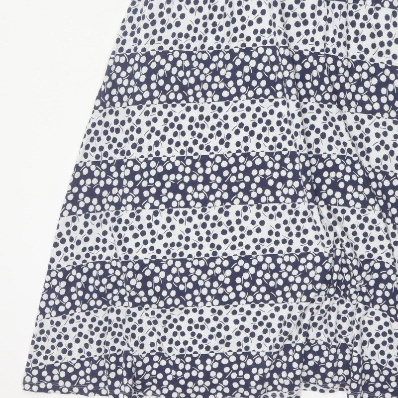 Boden Women Blue White UK 10 Fit & Flare Midi Floral Dress