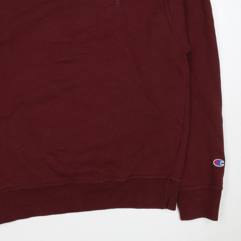 Champion Men’s Burgundy M Crew Neck Logo Cotton Blend Sweatshirt