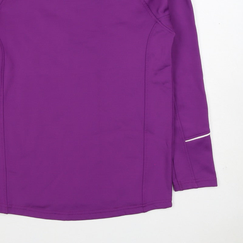 Additional view of Dare 2b girls’ purple 11-12 years 1/4 zip high neck sweatshirt