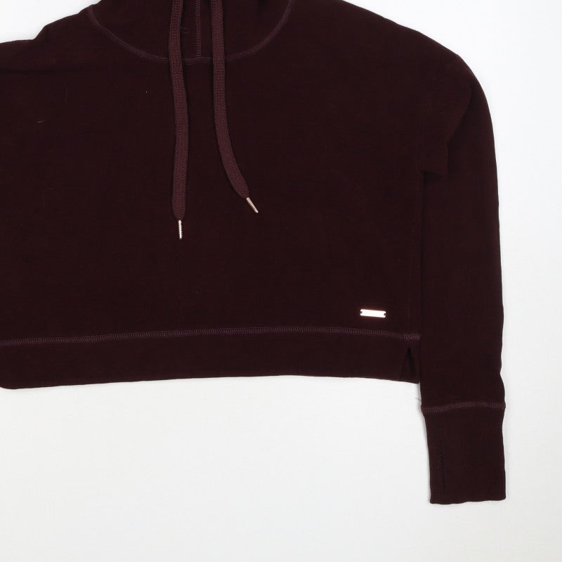 Sweaty Betty Women’s Burgundy S Velour Hooded Pullover Sweatshirt
